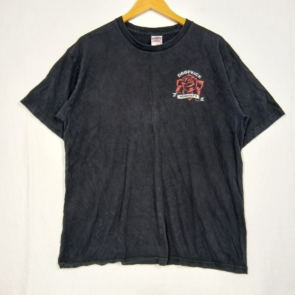 Dropkick Murphys Rose Boston Band Tee Black Bayside Made in USA Large M1730